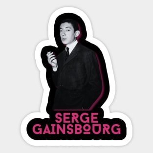 Serge gainsbourg\\retro fan art Sticker